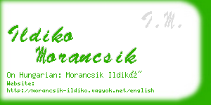 ildiko morancsik business card